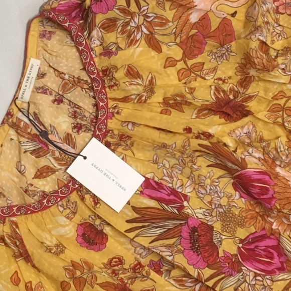 SPELL Siren Song Smock DRESS Gypsy Marigold XS S - Picture 6 of 8